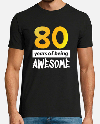 T-shirt 80 anni di fantastico regalo per