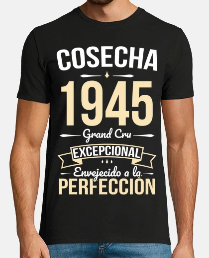 T-shirt 80esimo compleanno annata 1945 grand cr