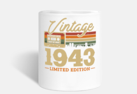 80th birthday mug 1943