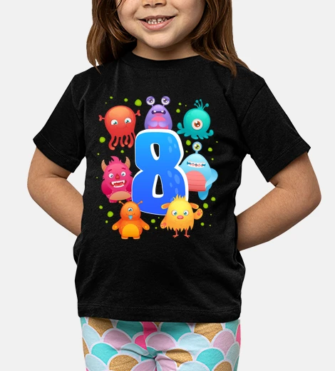 Kids 8th Birthday  Monster Birthday  Monster
