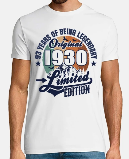 T-shirt 93 anni - edizione limitata 1930