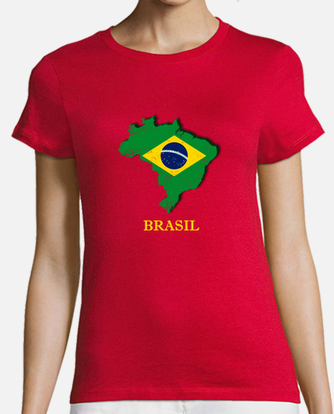 Sudadera brasil woman mapa 3d bandera nombre