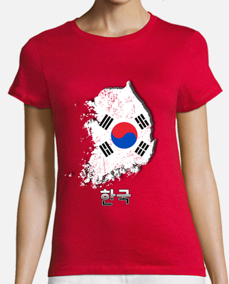 corea del sur woman mapa 3d bandera nombre