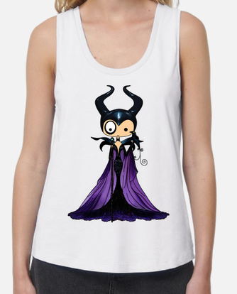 Camiseta Mujer Fit MALEFICA blanca