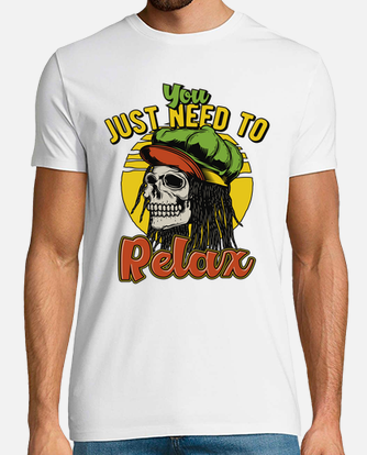 prosa oscuridad delicadeza Camiseta rastafari reggae skull calaveras... | laTostadora