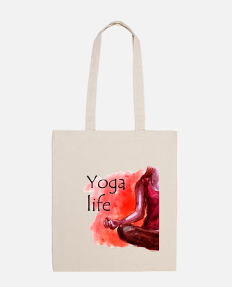 Bolsa de yoga de algodón roja