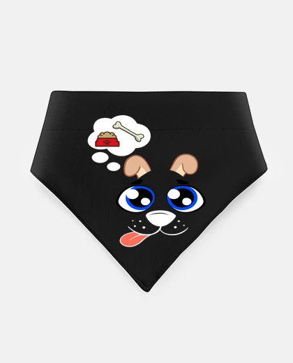 Mascotas a dog thinking about food