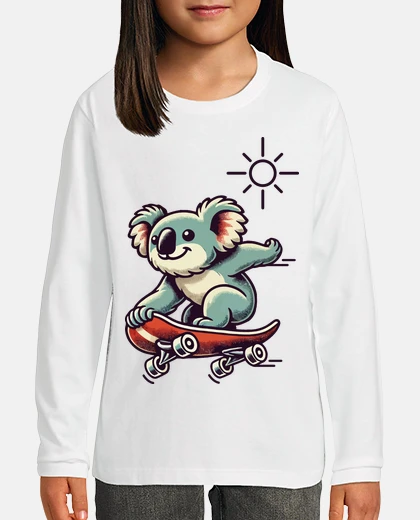Kids A koala on a skateboard