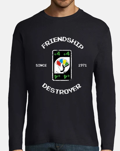 Tee-shirt à manches longues hommes t-shirt de destroyer de l'amitié