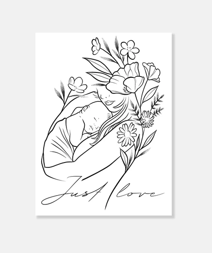 Wall a mother39s love just love line art