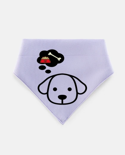Mascotas a puppy thinking about food