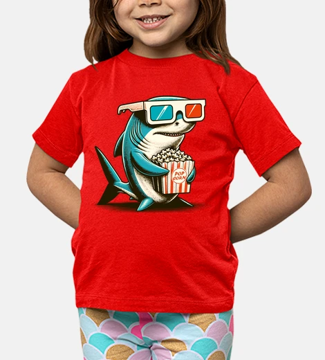 Ropa a shark carrying a packet of popcorn