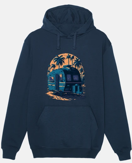Hoodie a sunset on a beach