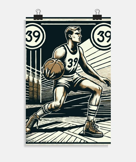 Poster A Vintage Basketball Odyssey