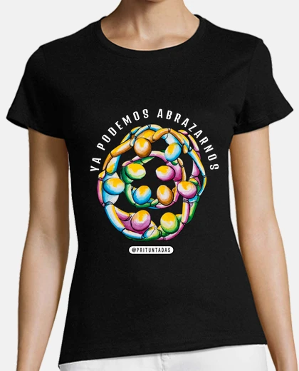 T-shirt abbraccio dopo il cu are ntena del covi