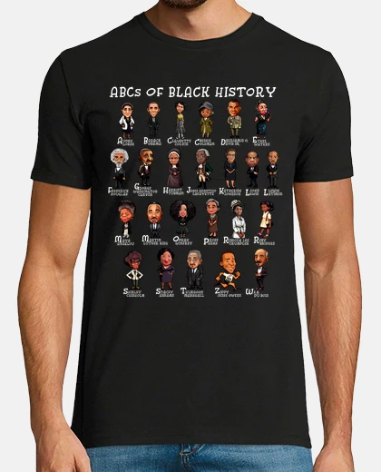 T-shirt abc della storia nera degli afroamericani in africa