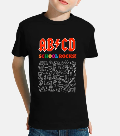 Kids Abcd school rocks! black