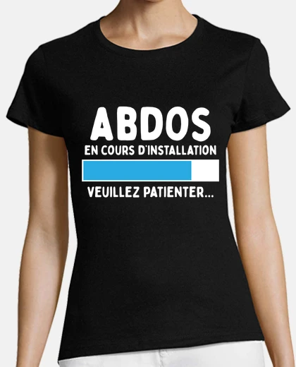 Tee-shirt Abdos En Cours Humour Sport Cadeau
