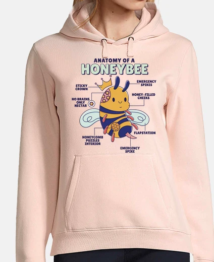 Sweat abeille anatomie mode humour miel