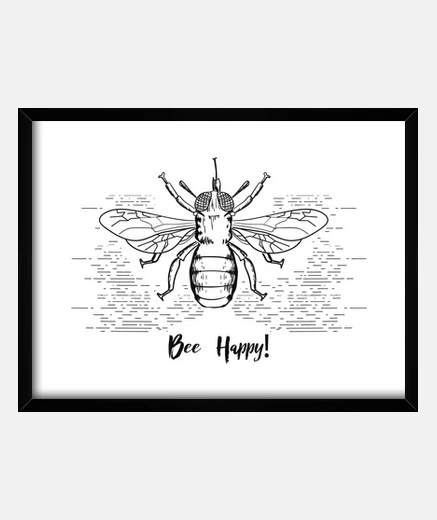 Cadre abeille heureuse