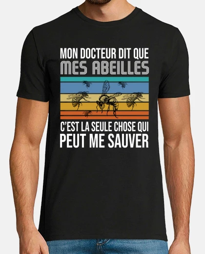 Tee-shirt Abeille Therapie Humour Apiculteur