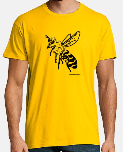 Camiseta Abeja negro hombre