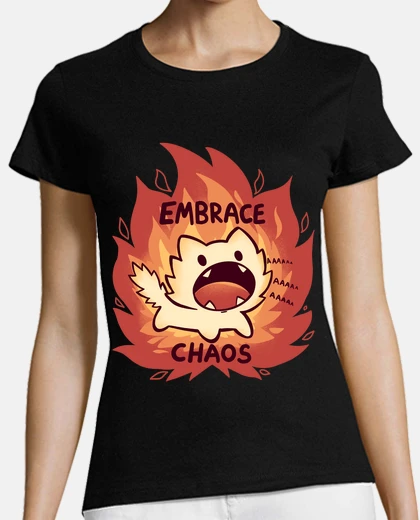 Playera abrazar el caos - camisa de mujer