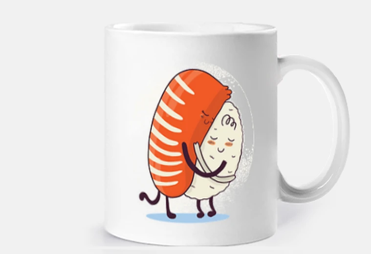 Taza Abrazo de sushi regalos para tu novia