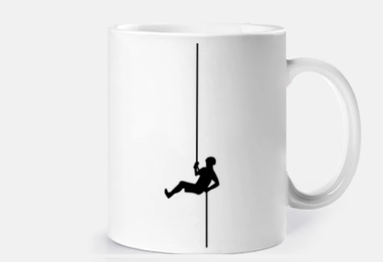 Cup abseiling climbing