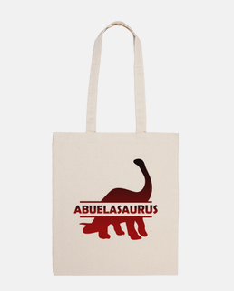 abuelasaurus cotton shopping bag for grandma dinosaur