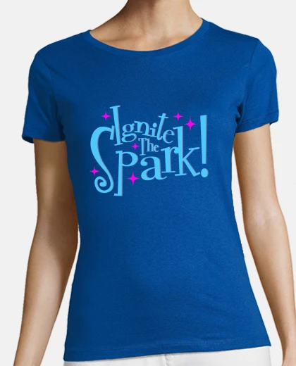 T-shirt accendi la maglietta classica da donna scintilla