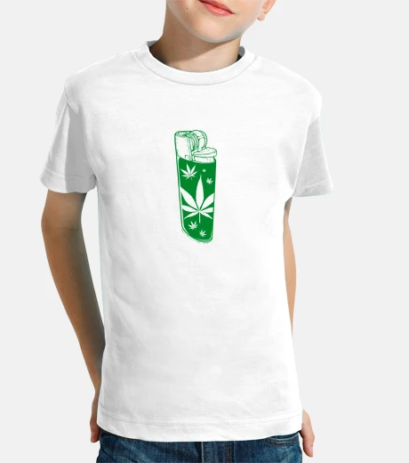 Abbigliamento accendinosauro verde alla cannabis