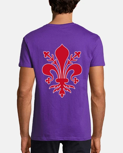 Tee-shirt acclamations violet avec lis sur le dos