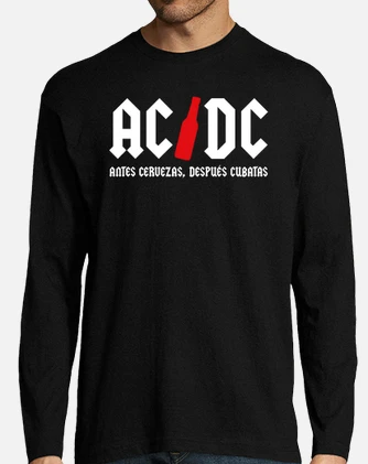 Camiseta ac dc antes cervezas despue. laTostadora