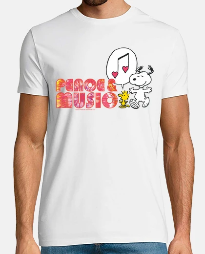 T-shirt ace e musica snoopy wood stock