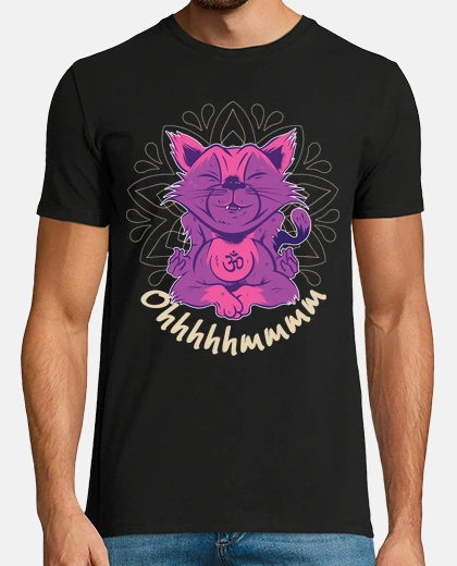 Tee-shirt acro vinyasa hatha yoga chat méditation