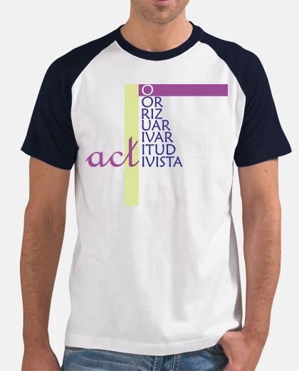 ACT - Hombre, estilo béisbol, blanca y azul royal