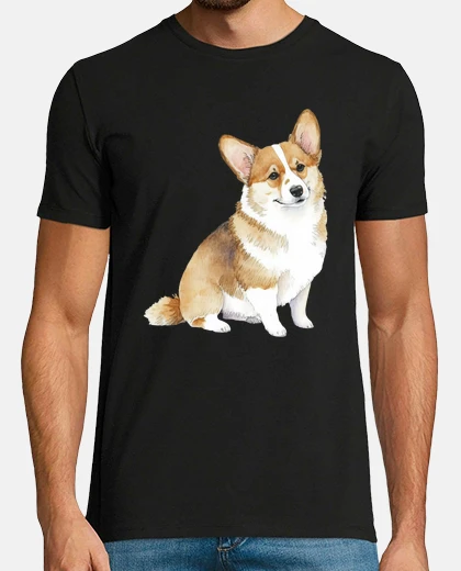 Camiseta acuarela de corgi