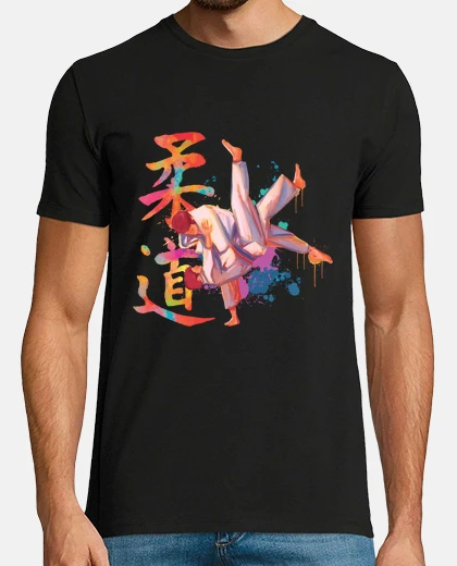 Camiseta acuarela de judo