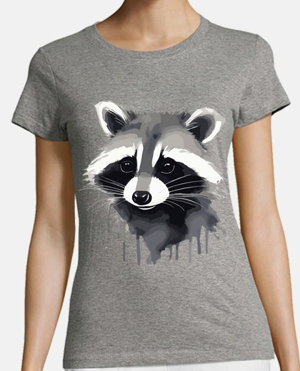 Camiseta acuarela de mapache