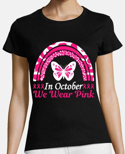 T-shirt ad ottobre indossiamo pink butterfly
