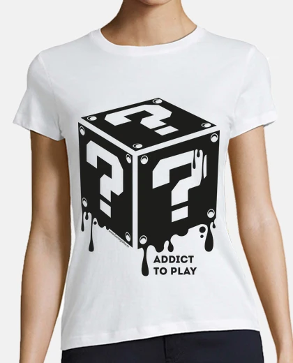 T-shirt addict to play black