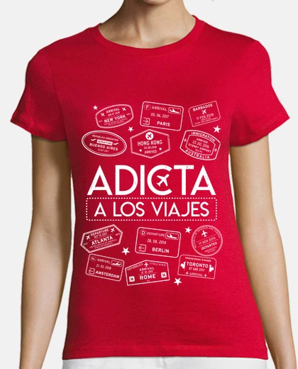 T-shirt addicted to travel