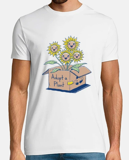 Camiseta adoptar una camisa de planta para hombre