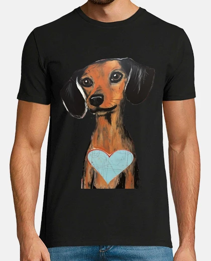 T-shirt adorabile bassotto bassotto con cuore