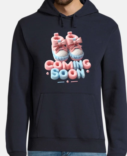 Hoodie Adorable Coming Soon Baby Shoes Announc
