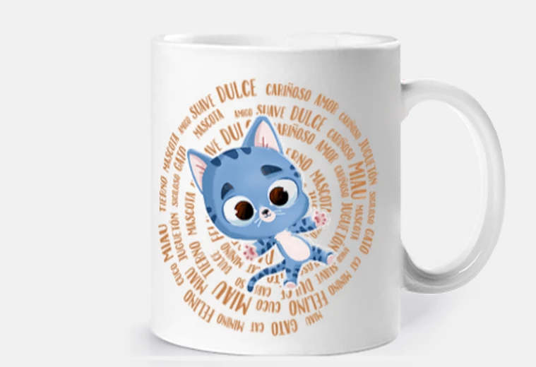 Tazza adorable gatto con testi