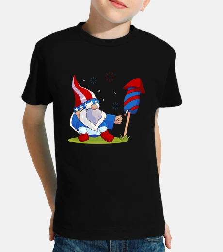 Kids Adorable Gnome Fireworks America