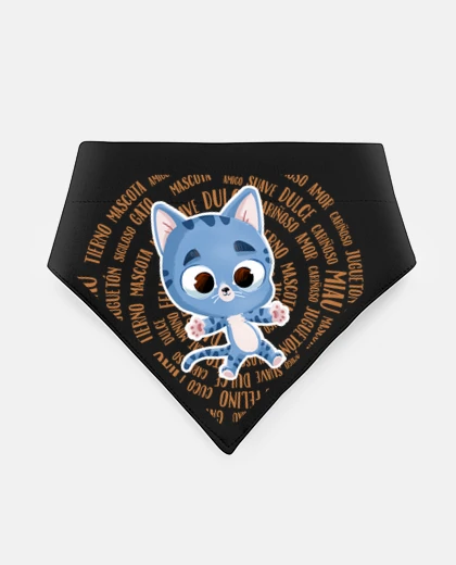 Mascotas adorable kitten with texts