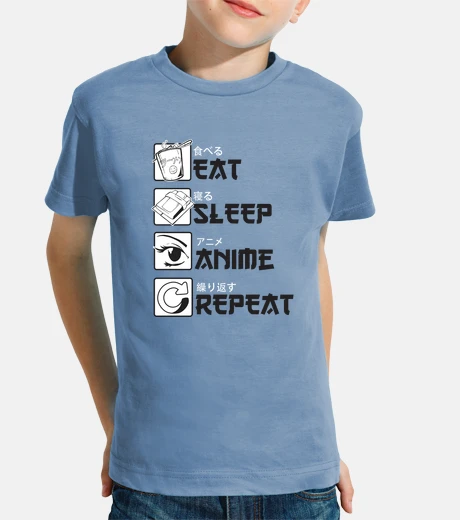 Abbigliamento adoro gli anime, mangia, dormi, ragazza
